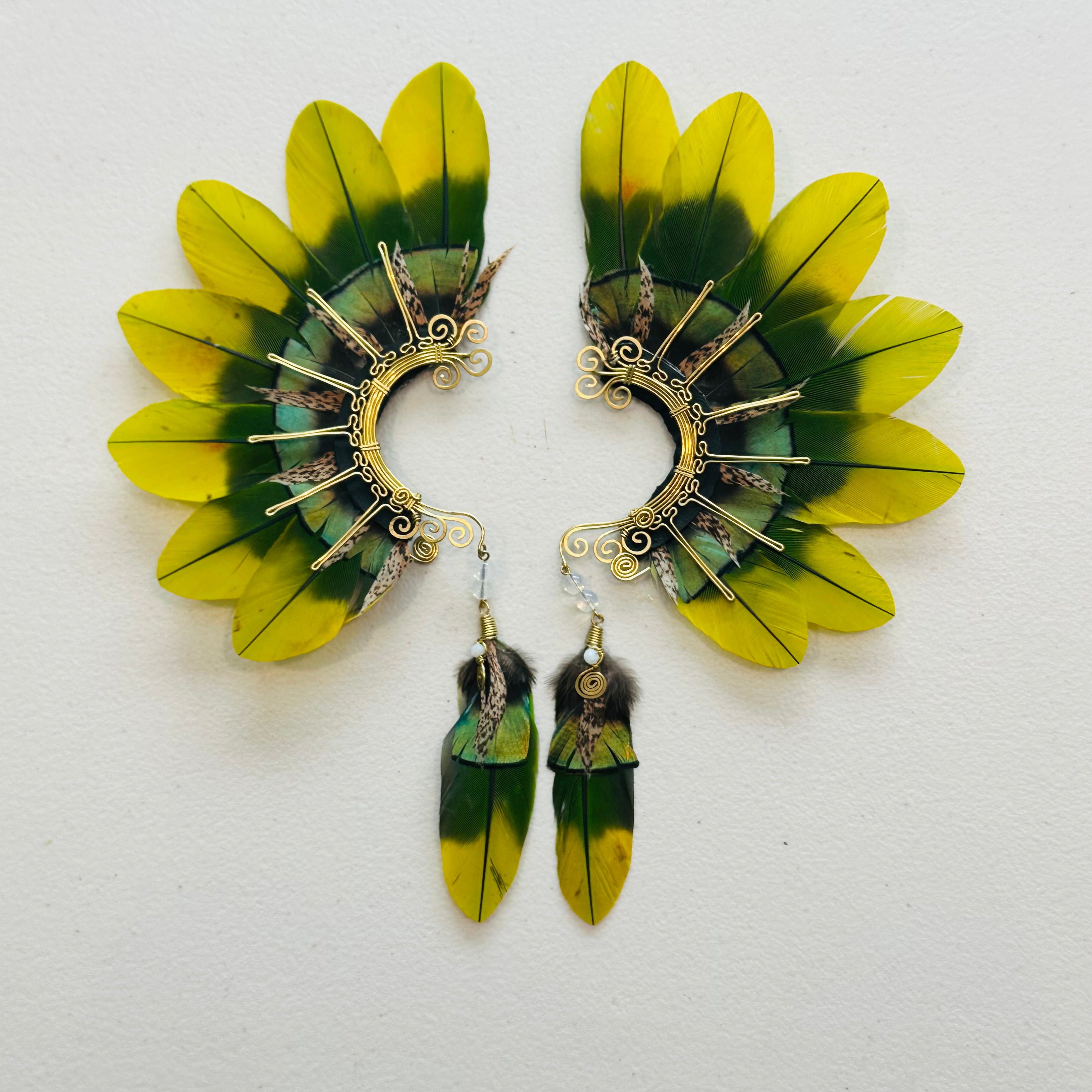 Feather wing cuff Earrings 953