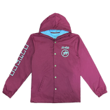 Windbreaker - Aztec Calendar - cardinal - button up