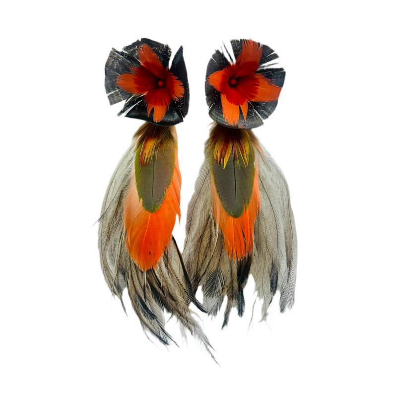 Feather Earrings - Flower 4