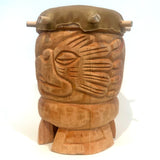 Drum (Huehuetl) - 10” tall Eagle Jaguar