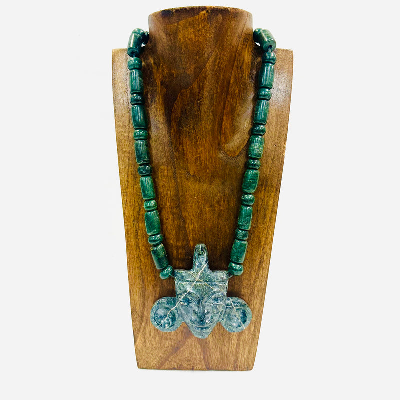 Necklace - Guatamala Jade w jade mask