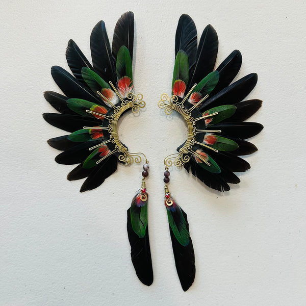 Feather wing cuff Earrings 977