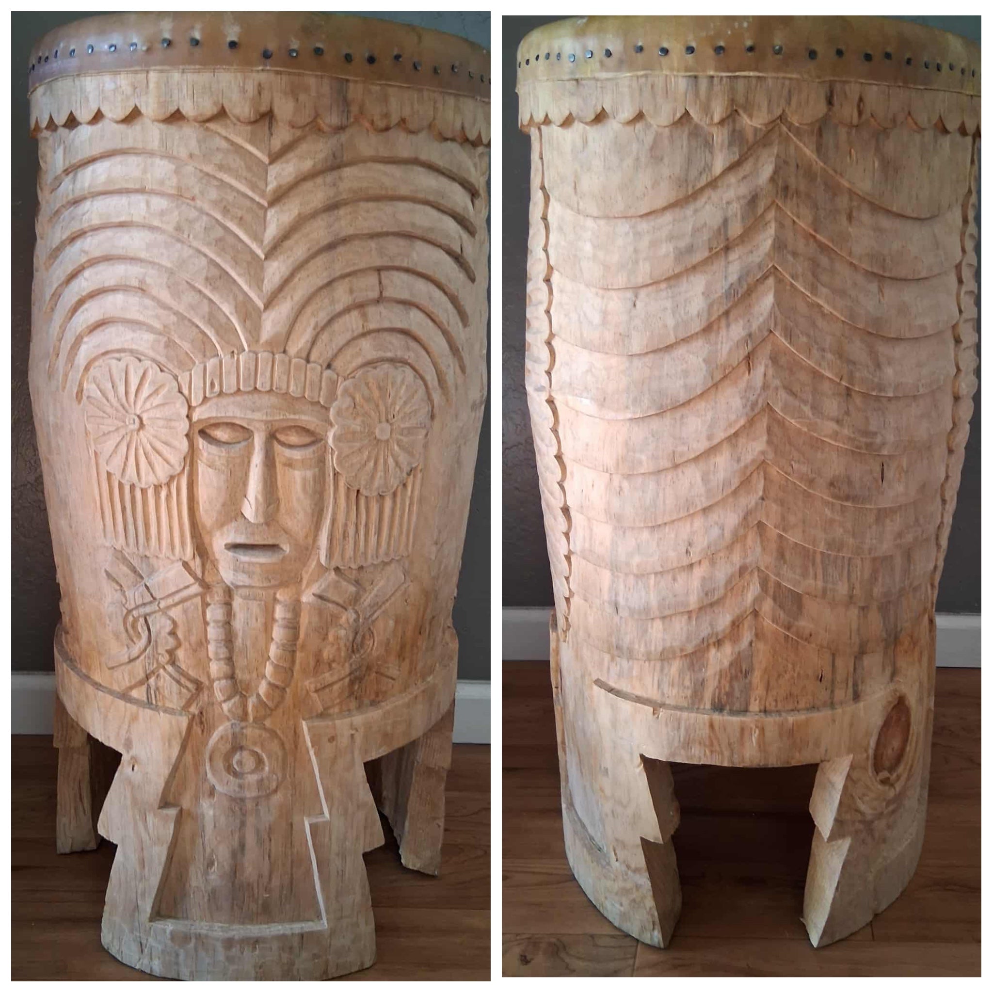 Drum (Huehuetl) - 32” tall
