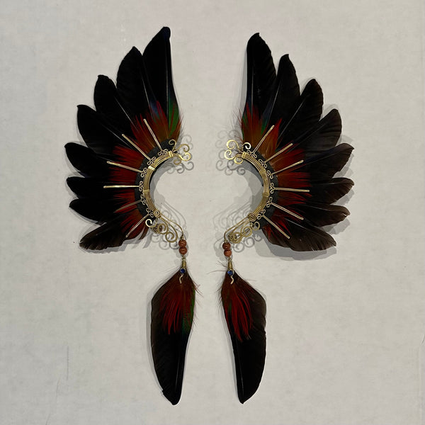 Feather wing cuff Earrings 1029