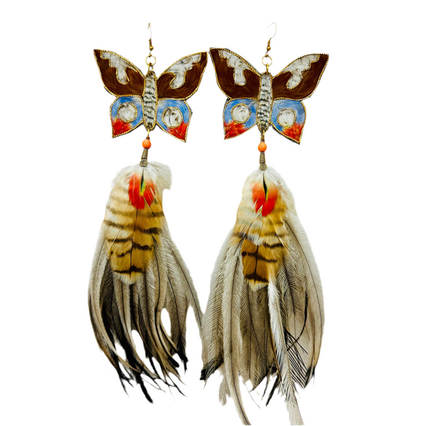 Feather Earrings - Butterfly 4