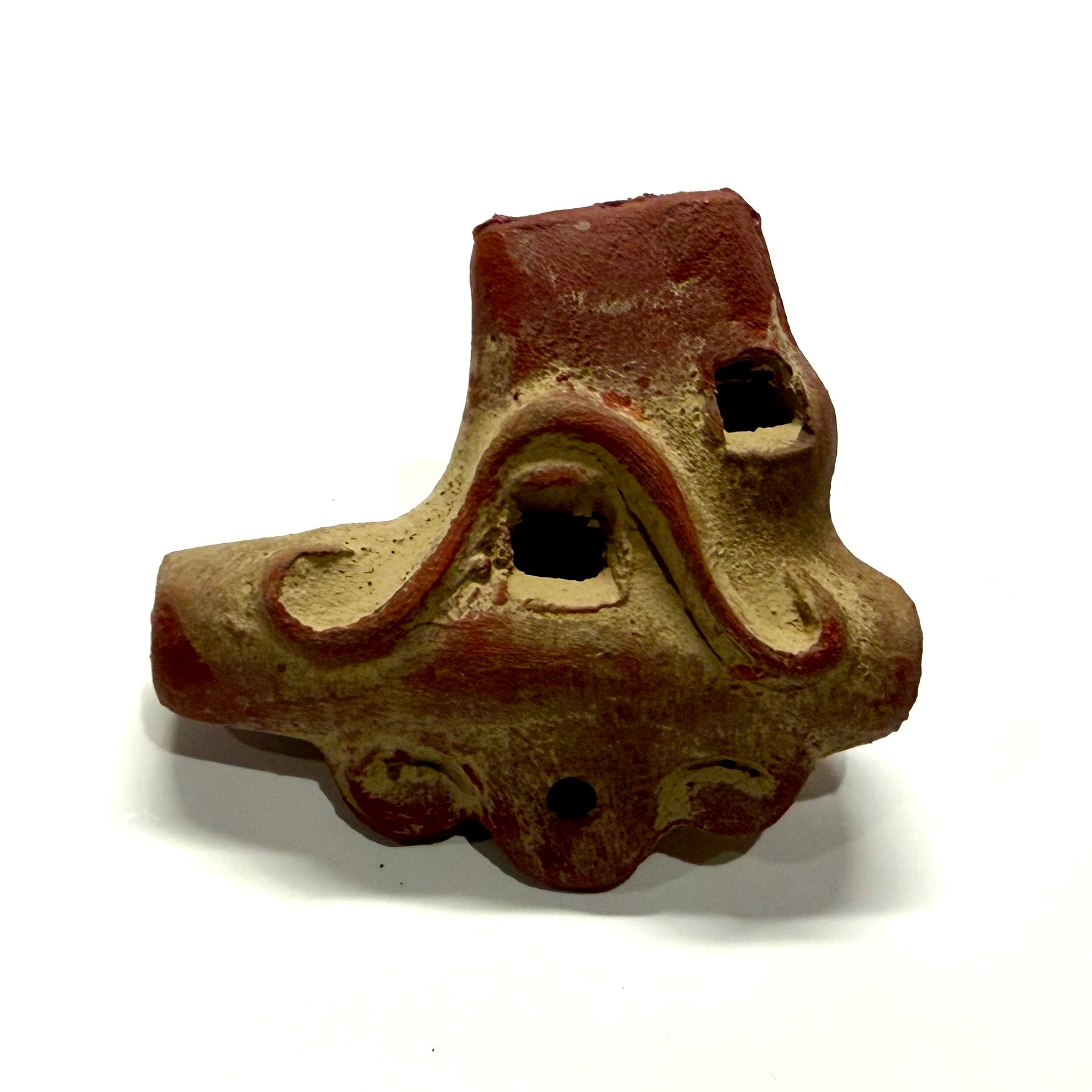 Clay whistle - Aztec Pre-Colombian flute replica