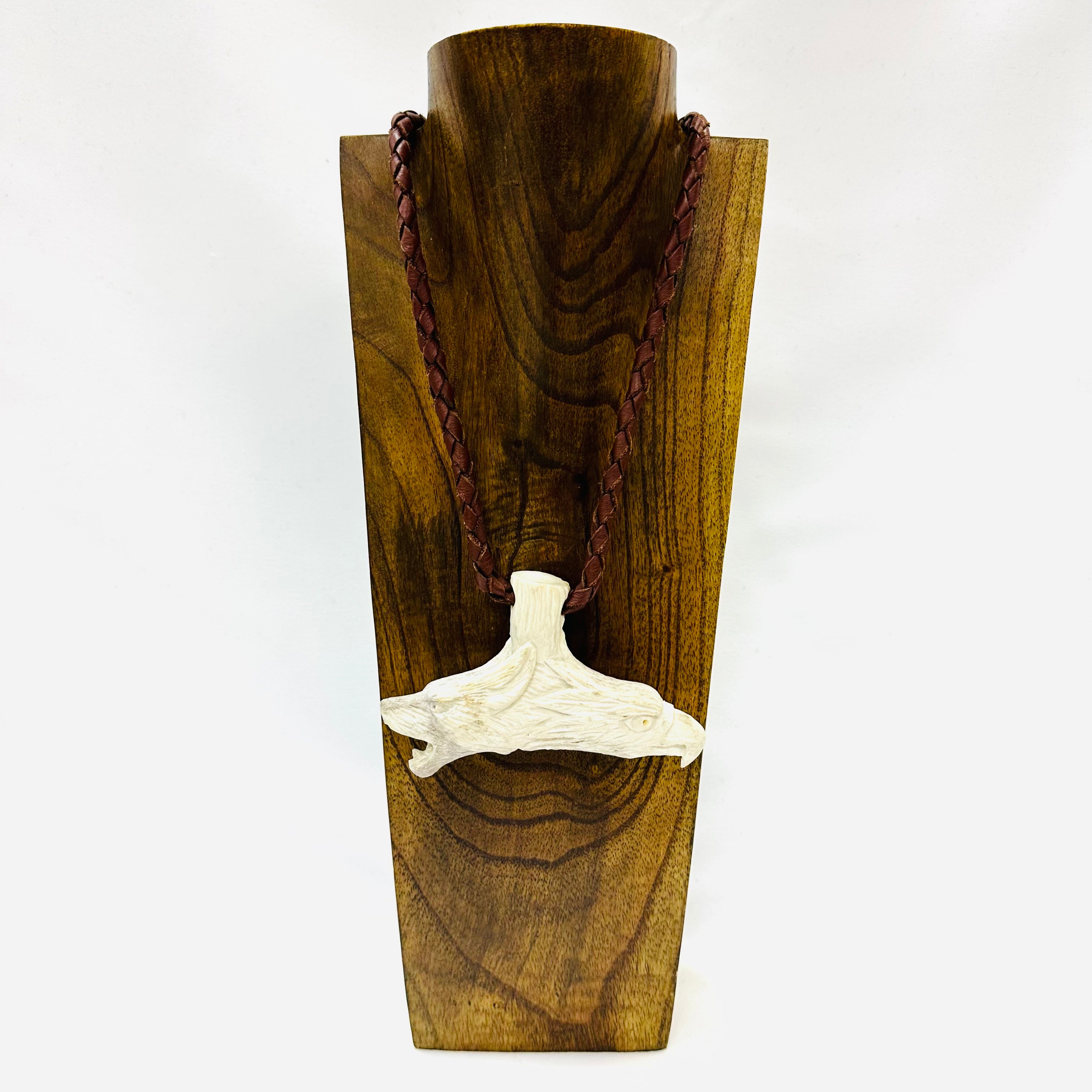 Necklace - Deer Antler Carved Pendant 7