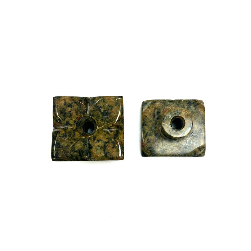 Earrings Jade plugs 16 mm