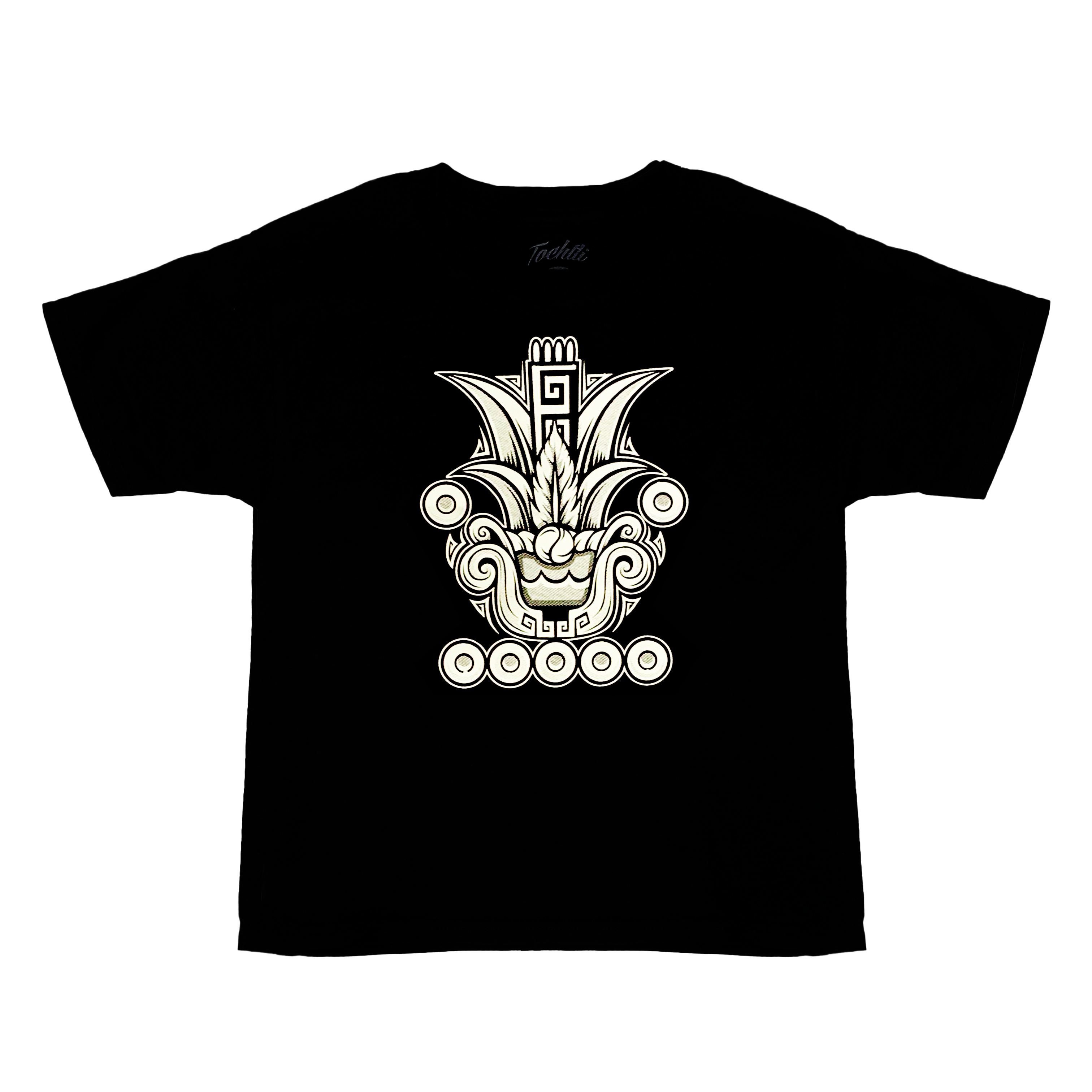 Kids Top -  Mexica New Year 7 Acatl - Black