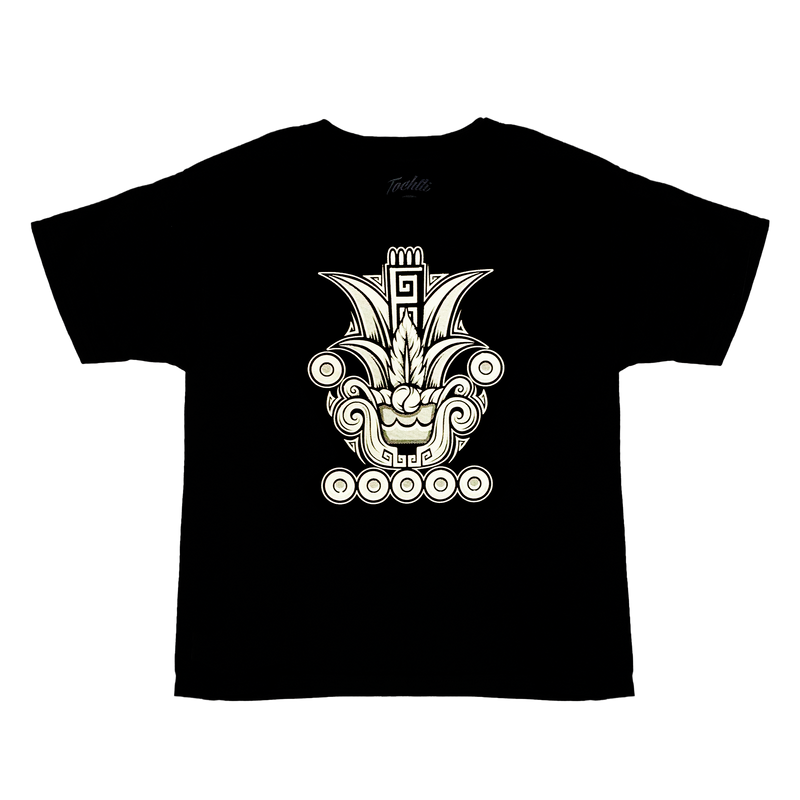 Kids Top -  Mexica New Year 7 Acatl - Black