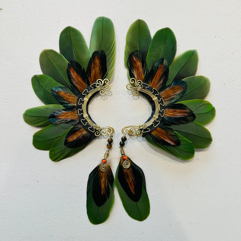 Feather wing cuff Earrings 985