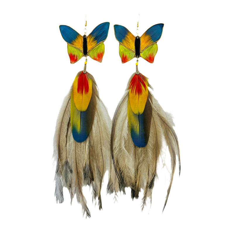 Feather Earrings - Butterfly 1