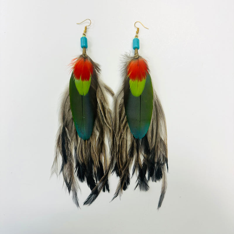 Feather Earrings - Long - 16