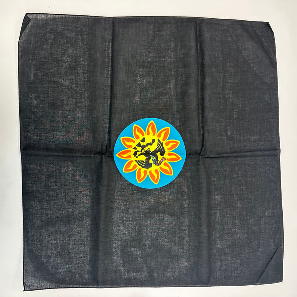 Bandana - Mexica Flag - Black (Full color)22" X 22"