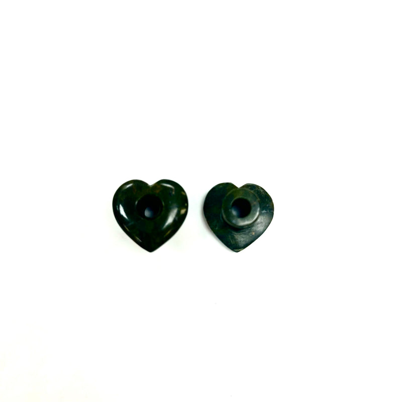Earrings Jade plugs 12 mm