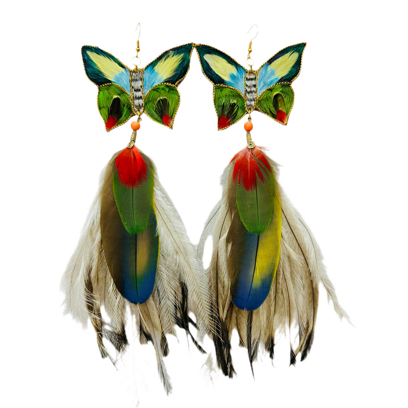 Feather Earrings - Butterfly 9