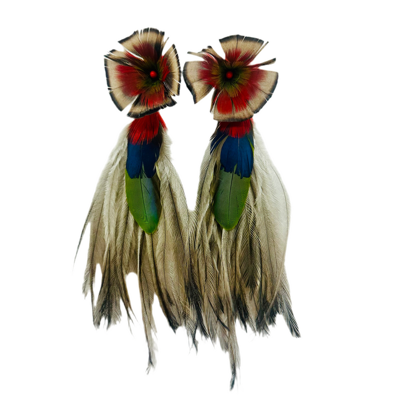 Feather Earrings - Flower 2