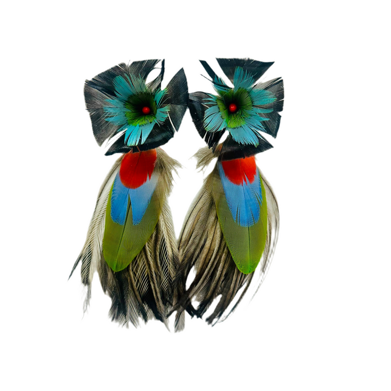 Feather Earrings - Flower 8