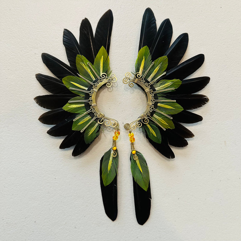 Feather wing cuff Earrings 979