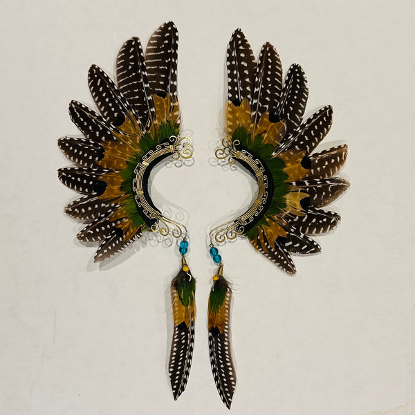Feather wing cuff Earrings 1026