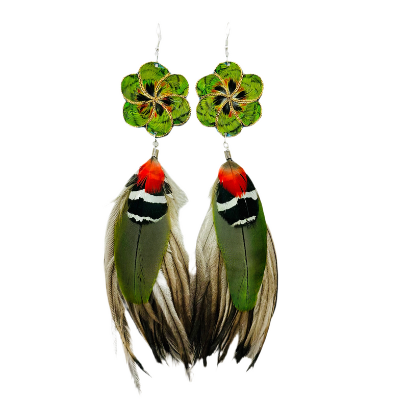 Feather Earrings - Peyote 3