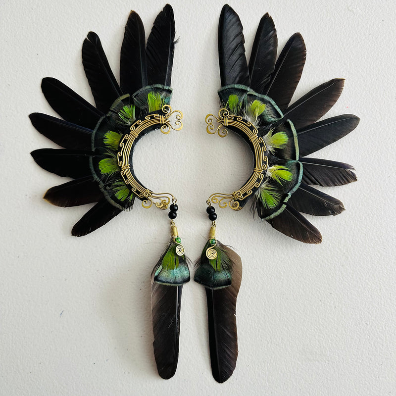 Feather wing cuff Earrings 935