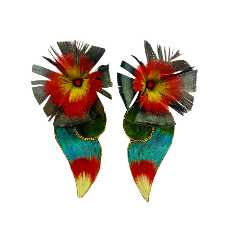 Feather Earrings - Flower 10