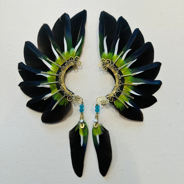 Feather wing cuff Earrings 986