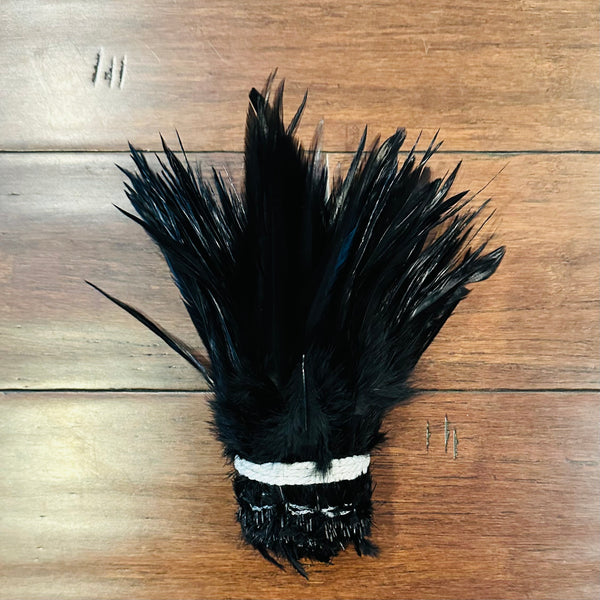 Black Rooster hakle feathers
