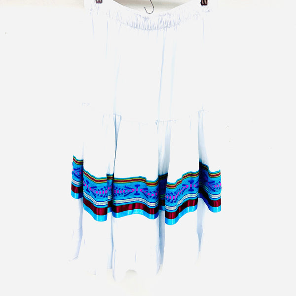 Skirt - White/Blue
