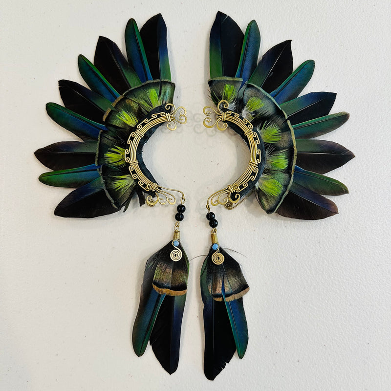 Feather wing cuff Earrings 926
