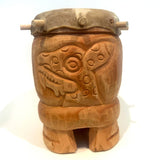 Drum (Huehuetl) - 10” tall Eagle Jaguar