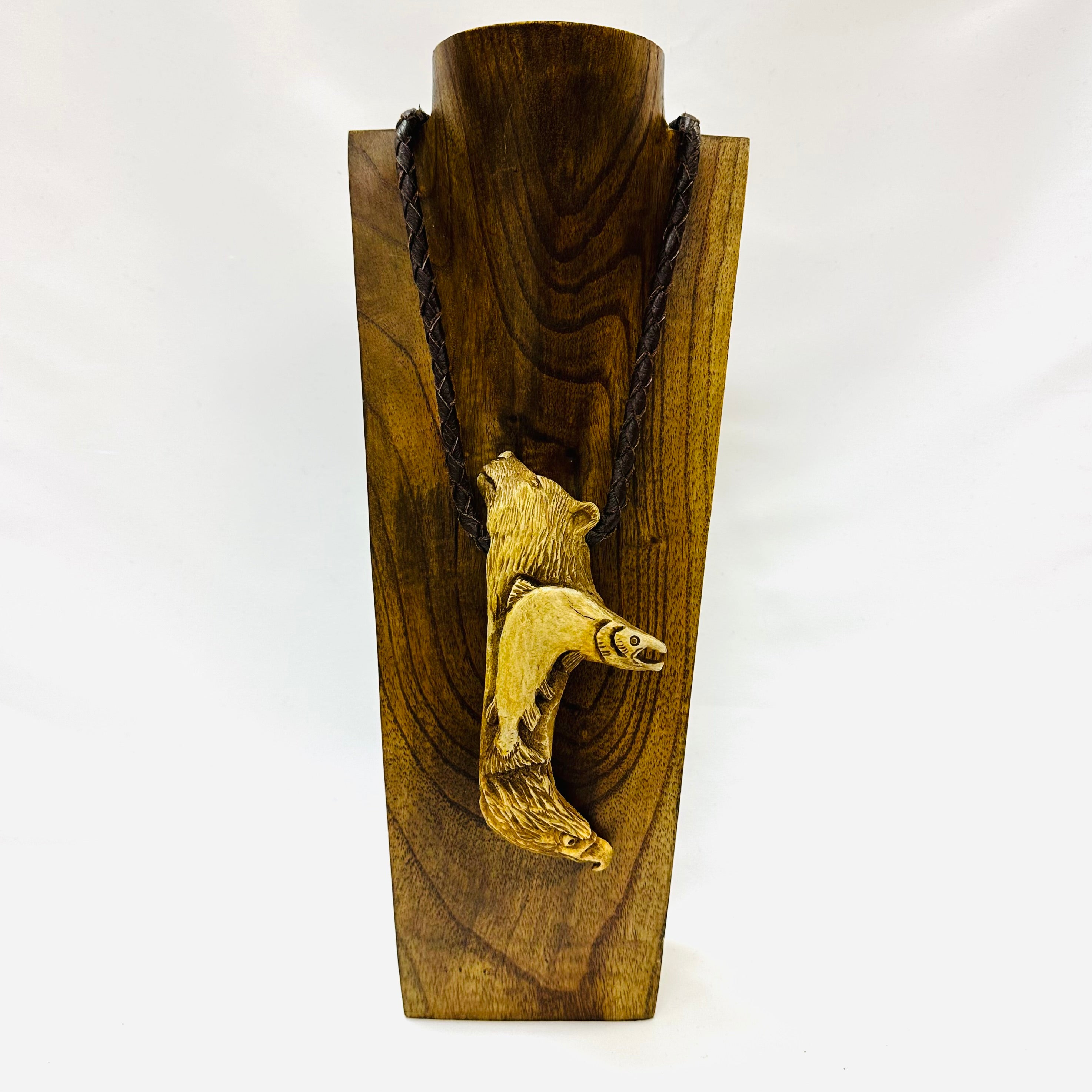 Necklace - Deer Antler Carved Pendant 5