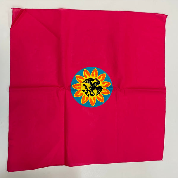 Bandana - Mexica Flag - Pink (Full color)22" X 22"