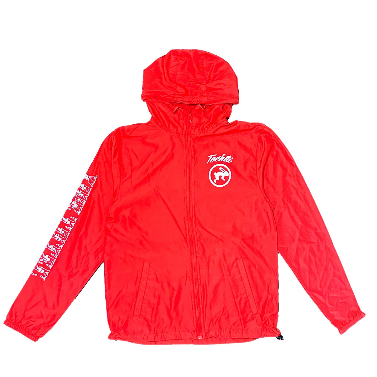 Windbreaker - Xipe Totec - Red - full zip – Tochtli Cultural Wear