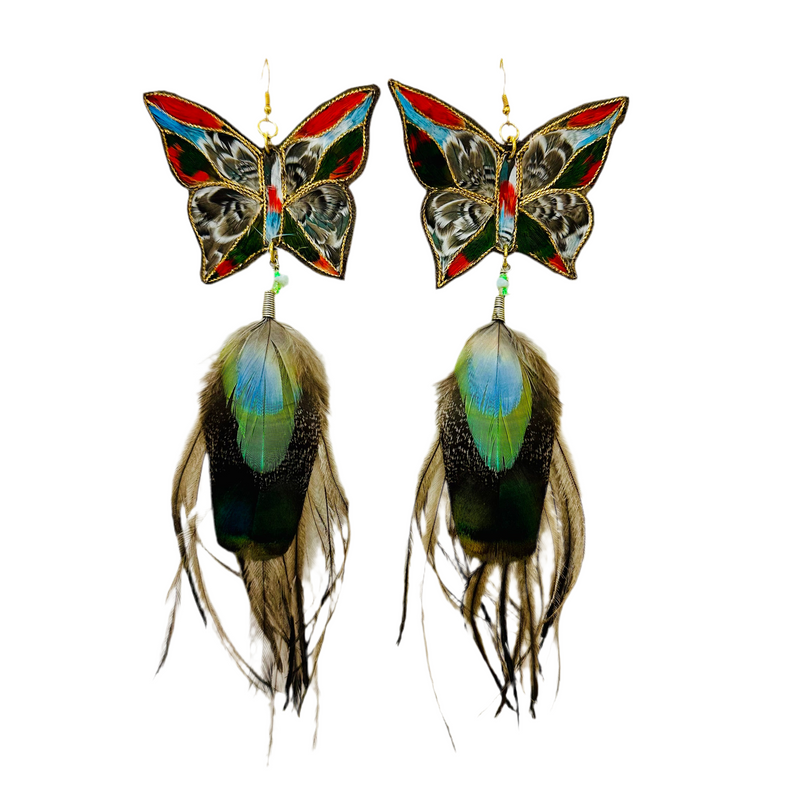 Feather Earrings - Butterfly 6