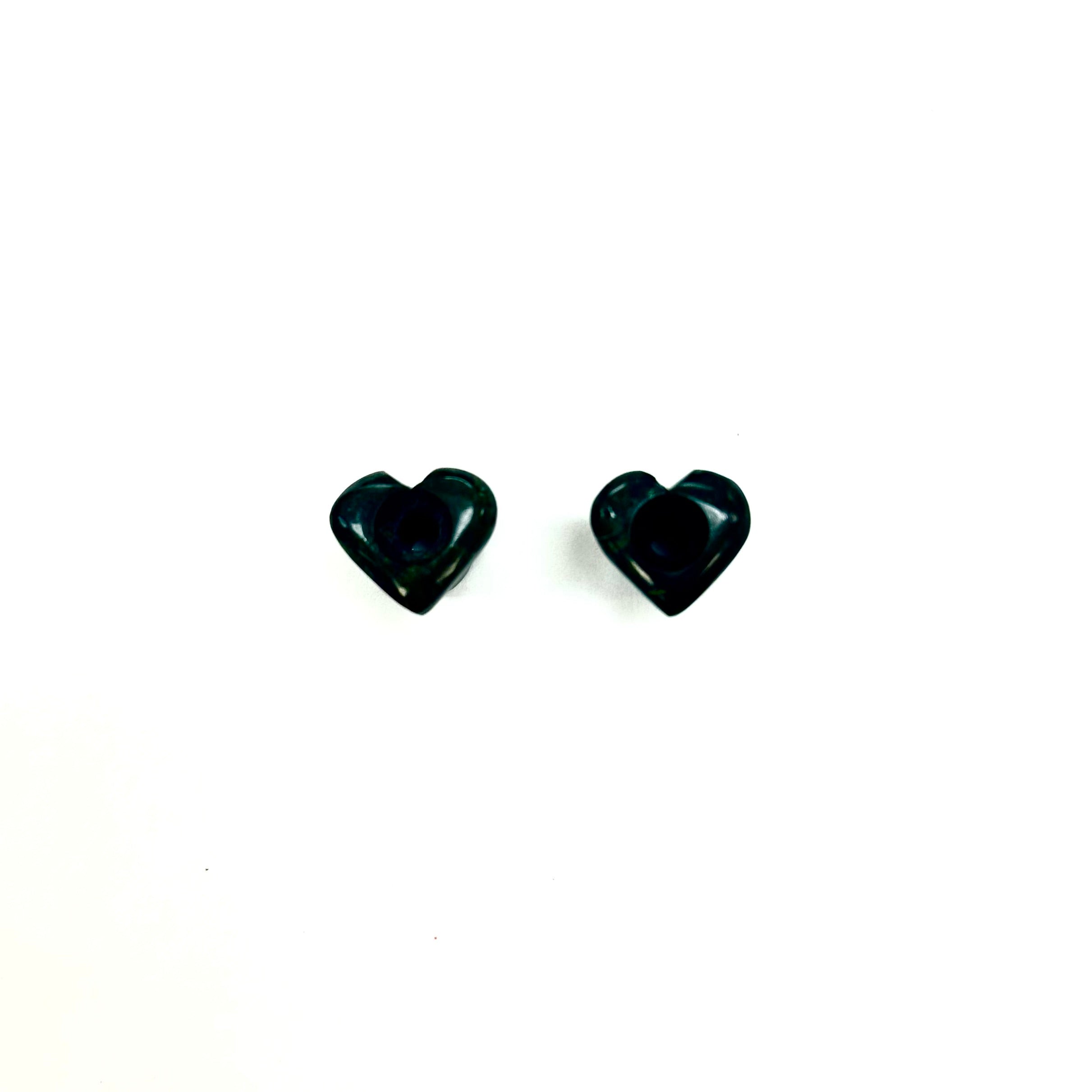Earrings Jade plugs 10 mm