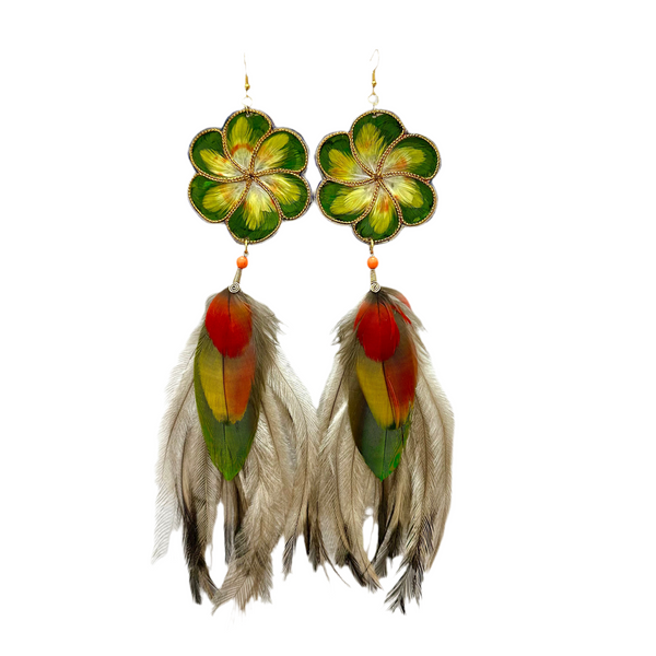 Feather Earrings - Peyote 1