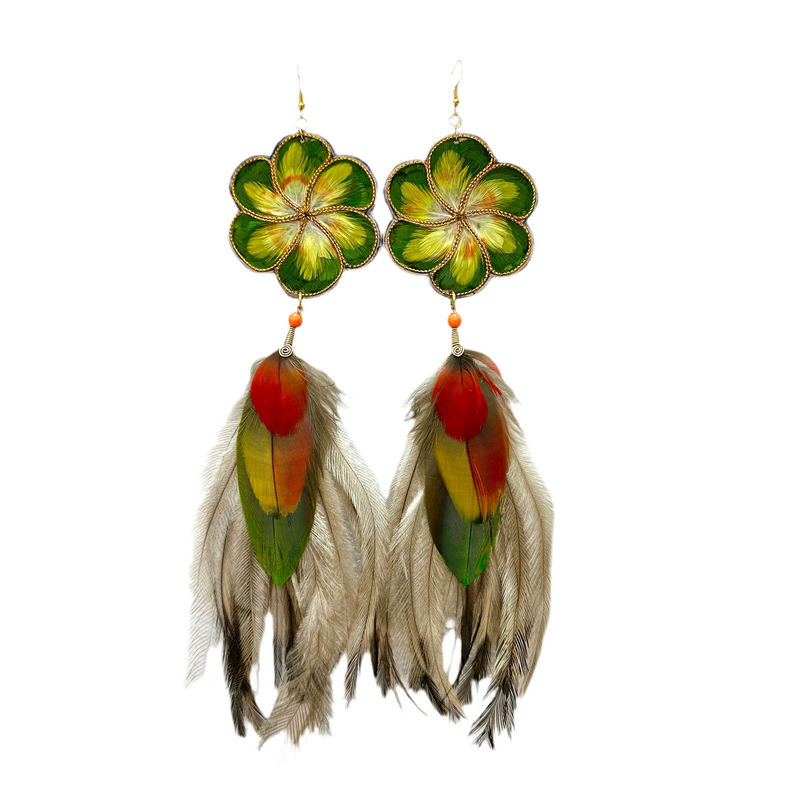 Feather Earrings - Peyote 1
