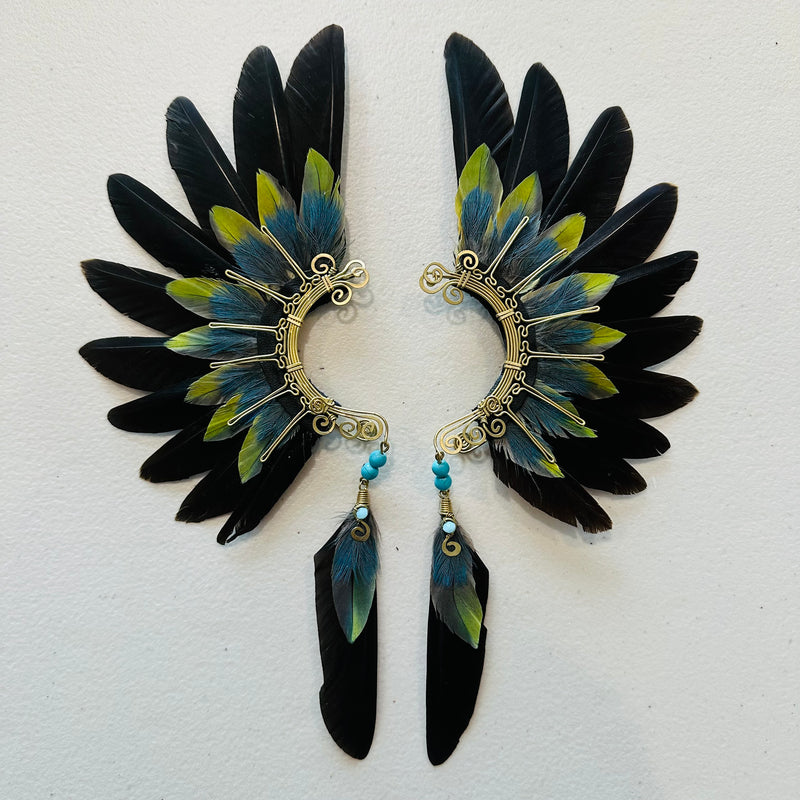 Feather wing cuff Earrings 978