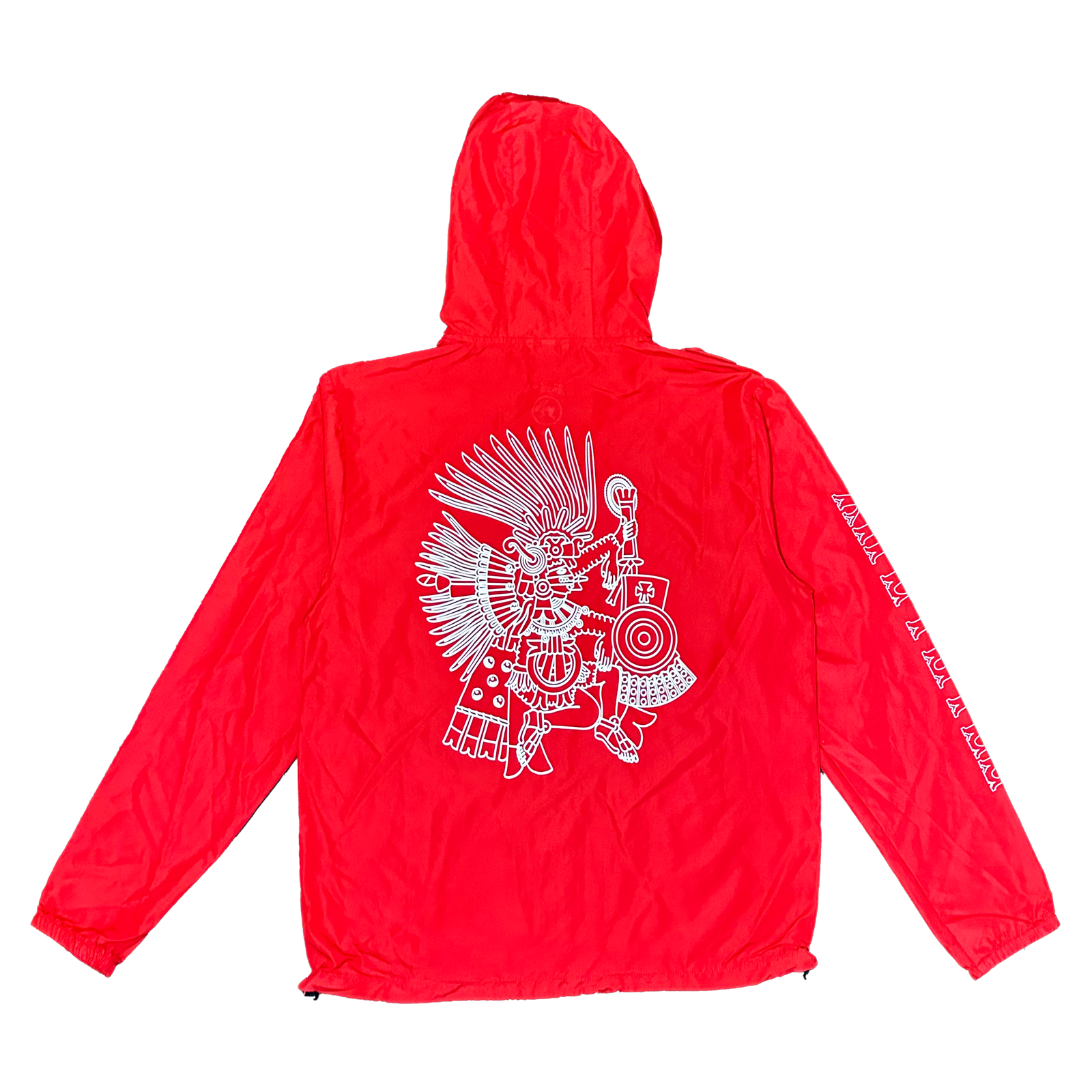 Windbreaker - Xipe Totec - Red - full zip – Tochtli Cultural Wear
