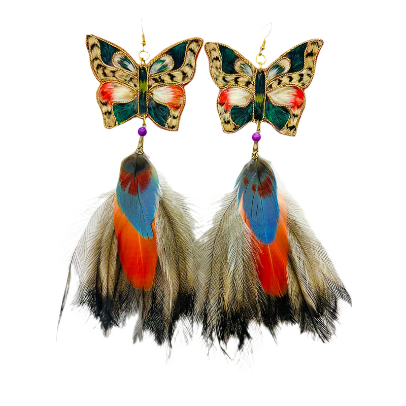 Feather Earrings - Butterfly 3