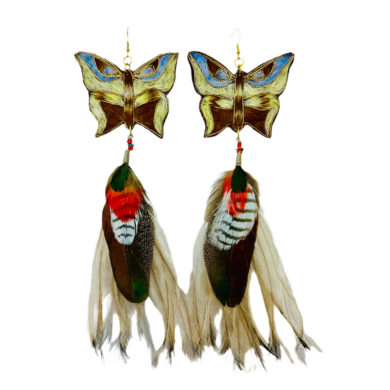 Feather Earrings - Butterfly 5