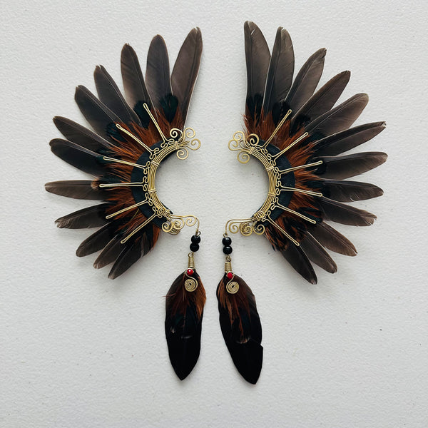 Feather wing cuff Earrings 966
