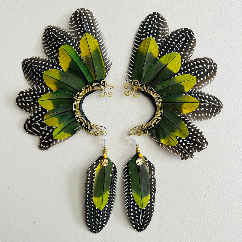 Feather wing cuff Earrings 938