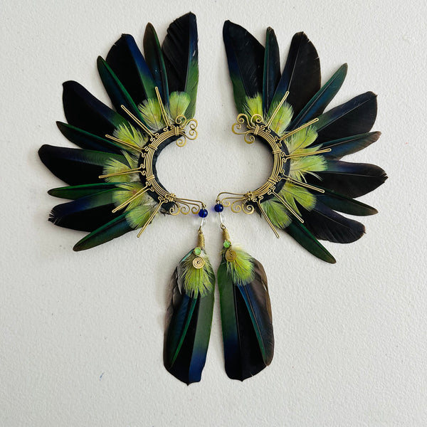 Feather wing cuff Earrings 936