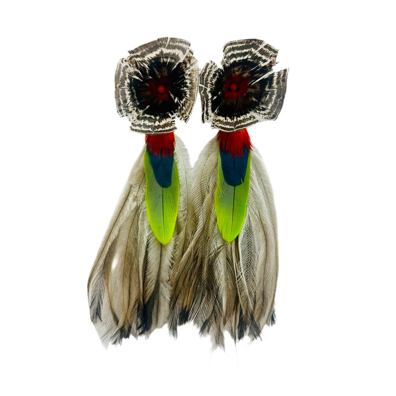 Feather Earrings - Flower 1