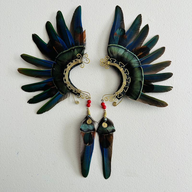 Feather wing cuff Earrings 939