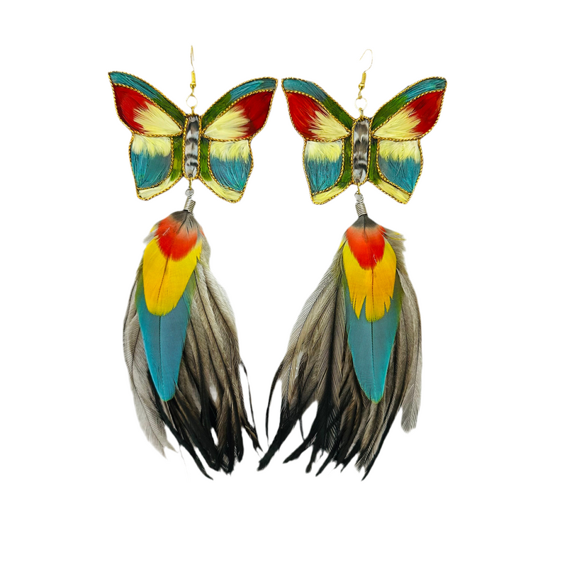 Feather Earrings - Butterfly 8