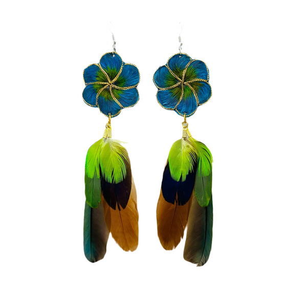 Feather Earrings - Peyote 4